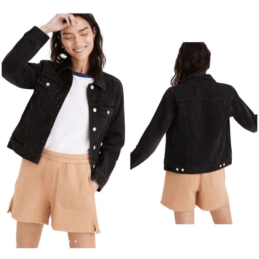 Madewell Jean Jacket Classic Lunar Wash Black Denim NEW NWT S